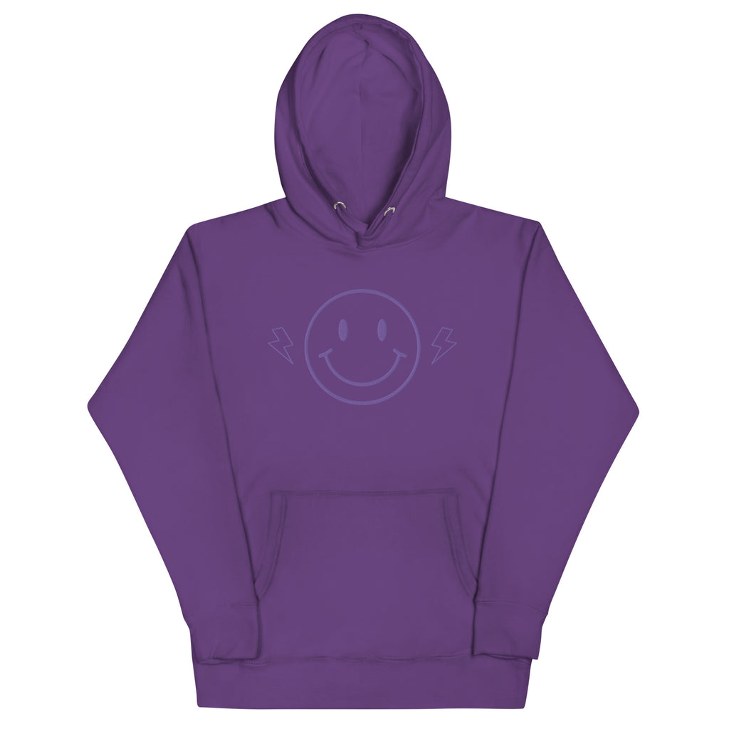 Smiley Bolts Purple Hoodie