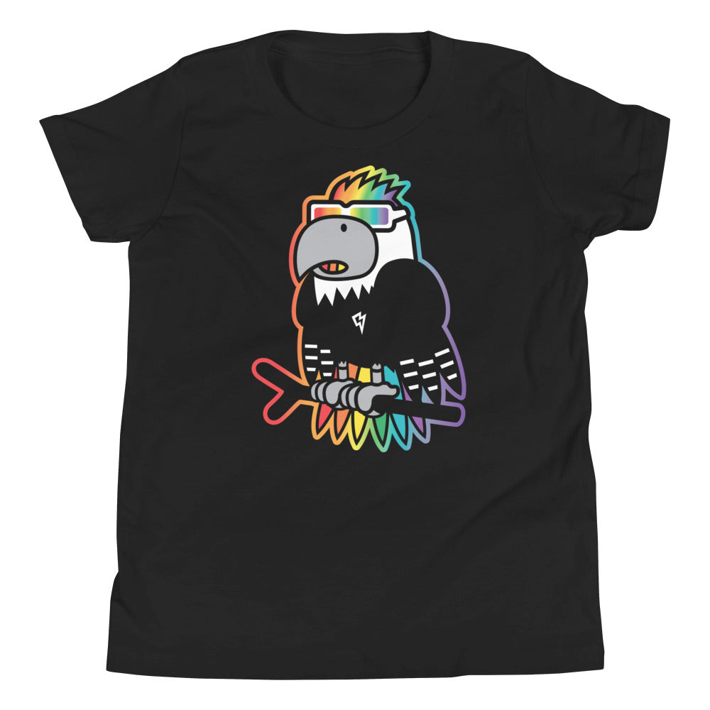 Chill Eagle Pride Youth Tee Black/Rainbow