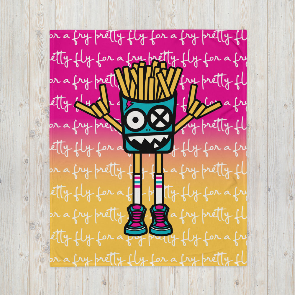 Fluxx Collective Mister French Fry Head Throw Blanket