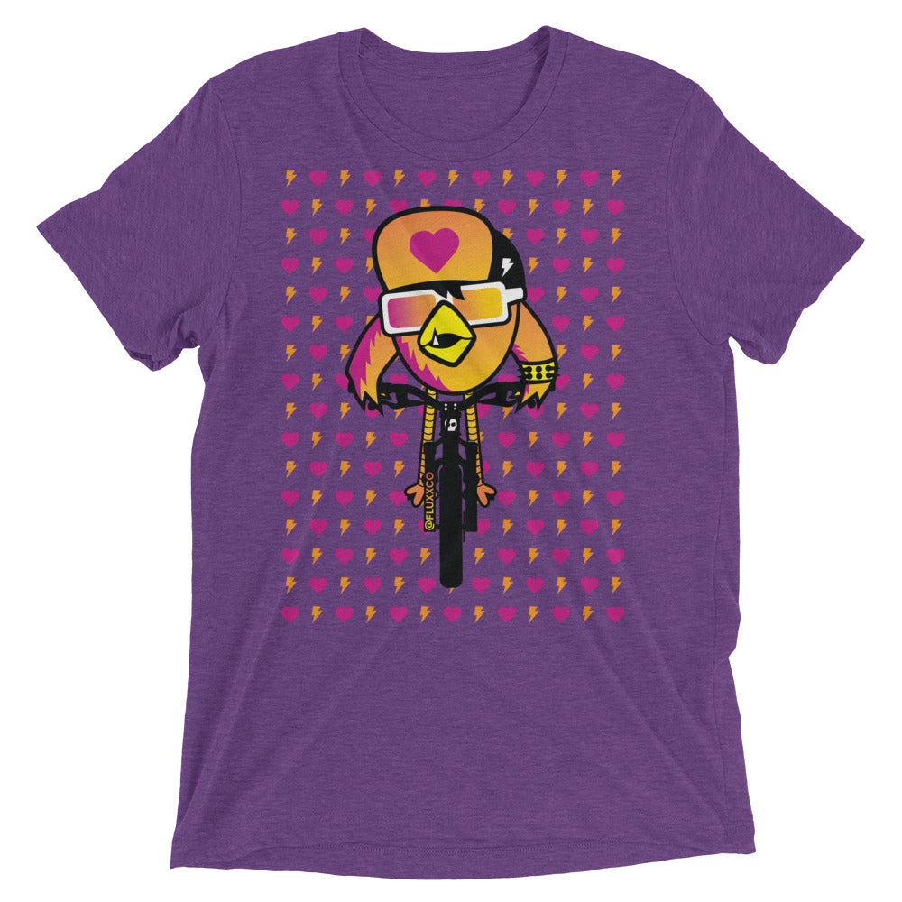 Bike Birdy Bolts Purple Tee