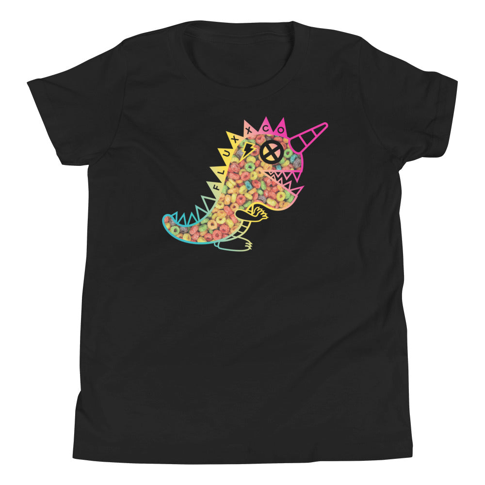 FluxxCo_DinoLoops_youth_tee_black_lay_flat