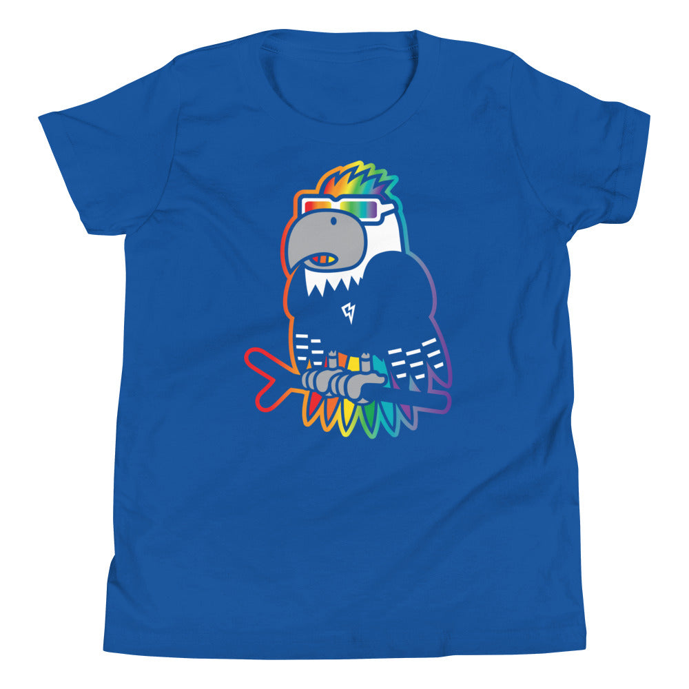Chill Eagle Pride Youth Tee Royal/Rainbow